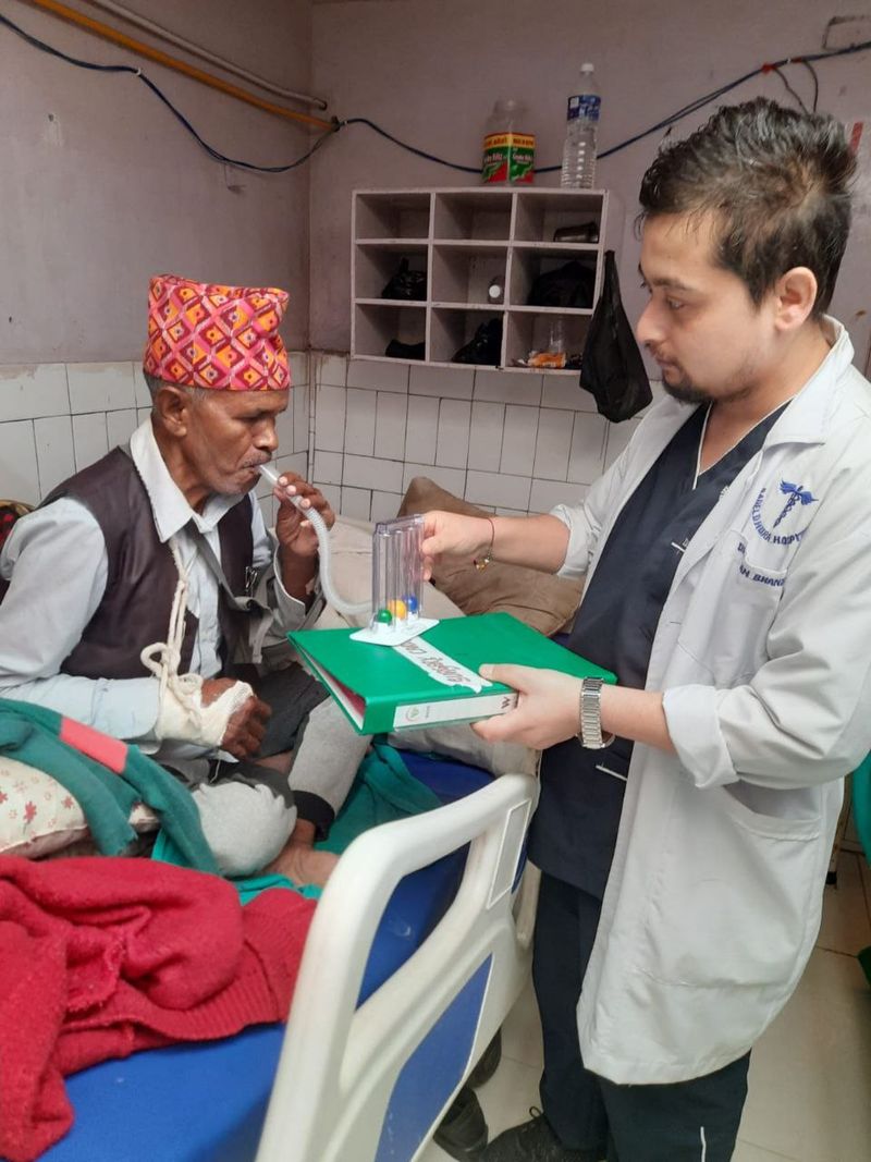 doctor treating patient