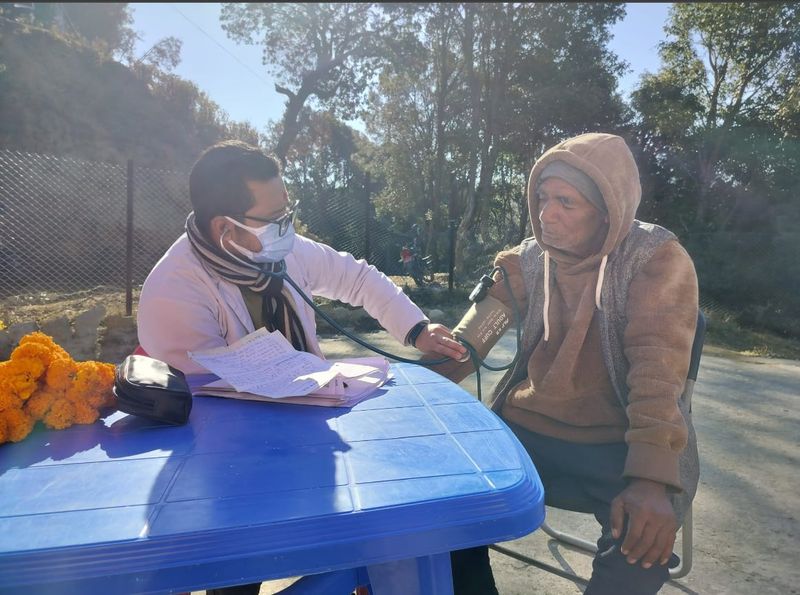 doctor treating patient