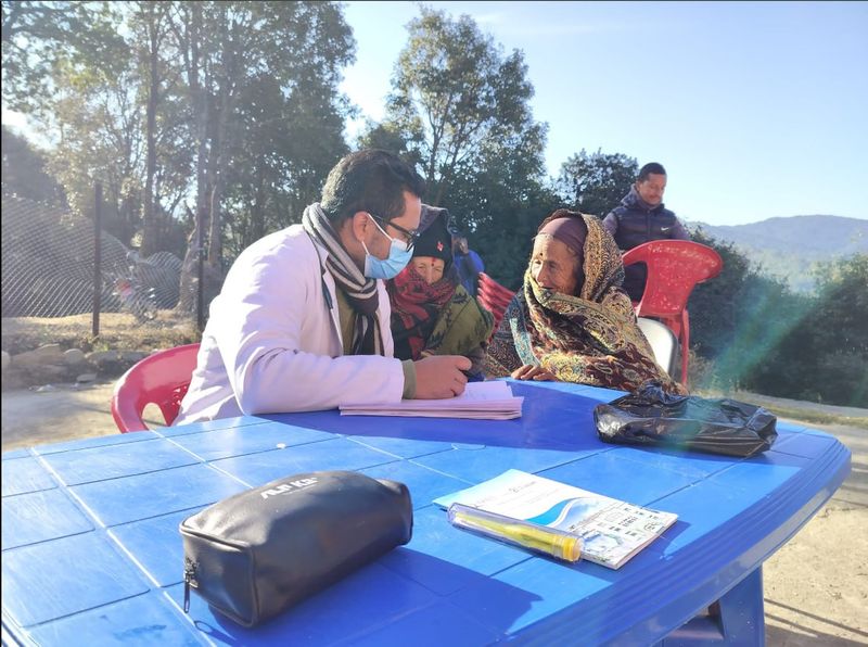 doctor treating patient