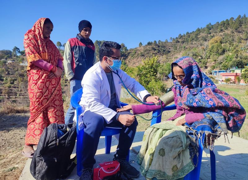 doctor treating patient